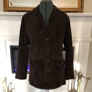 Brown Suede Coat - Petite S/M